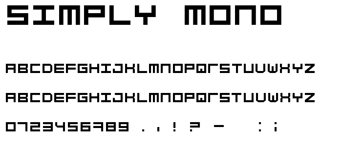 Simply Mono font