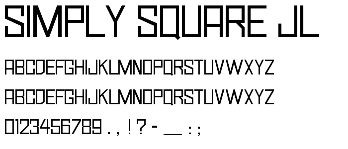 Simply Square JL font