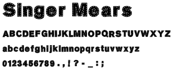 Singer Mears font