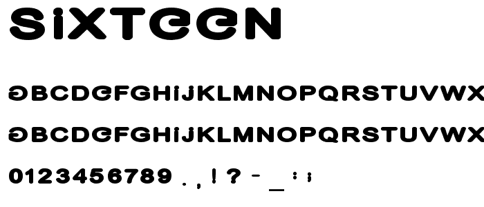 Sixteen font