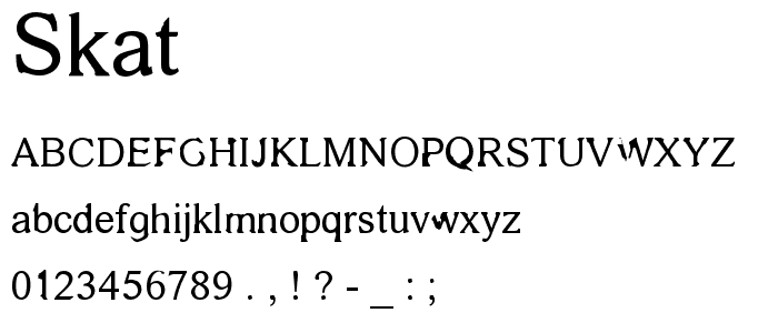 Skat font