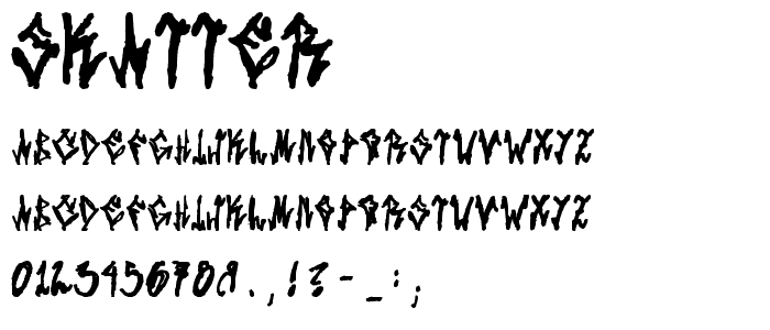 Skatter font