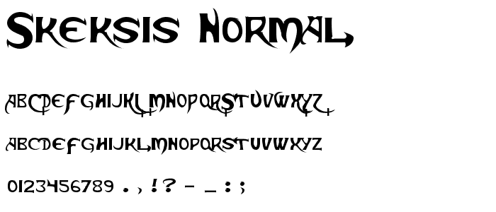 Skeksis Normal font