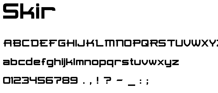 Skir font