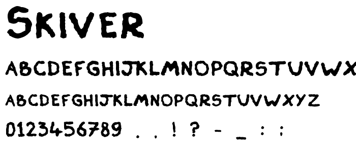 Skiver font