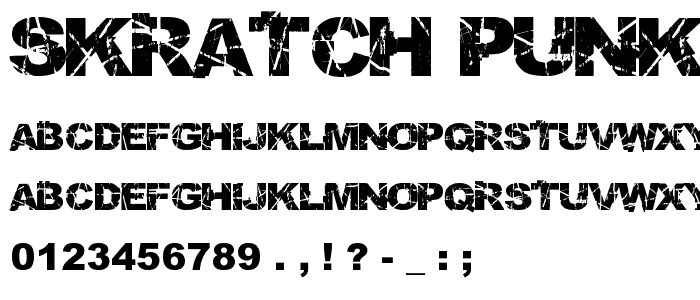 Skratch Punk font