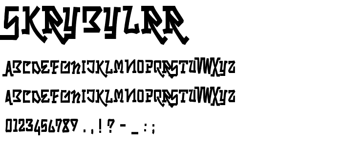 Skrybylrr font