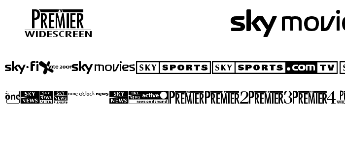 Sky 1998 Channel Logos font