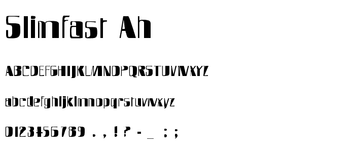 SlimFast AH font