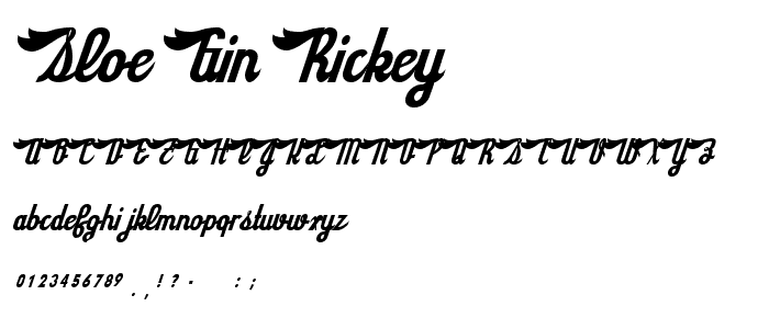 Sloe Gin Rickey font