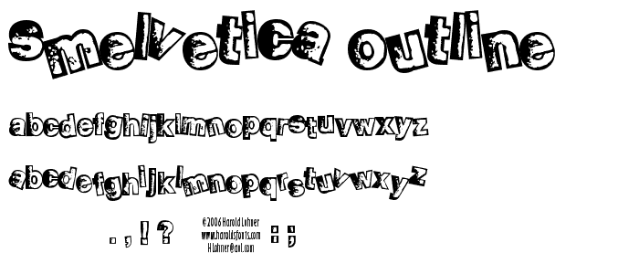 Smelvetica Outline font