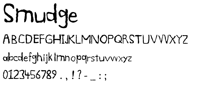 Smudge font