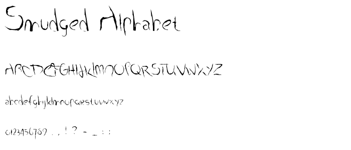 Smudged Alphabet font