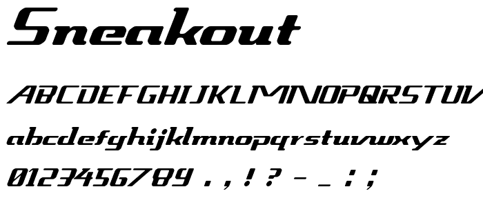 Sneakout font