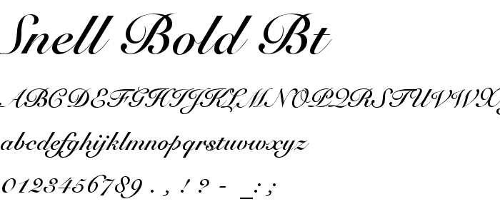 Snell Bold BT font