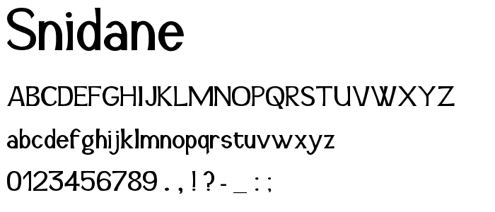 Snidane font