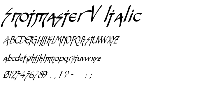 Snotmaster V Italic font