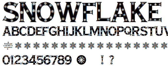 Snowflake Letters font