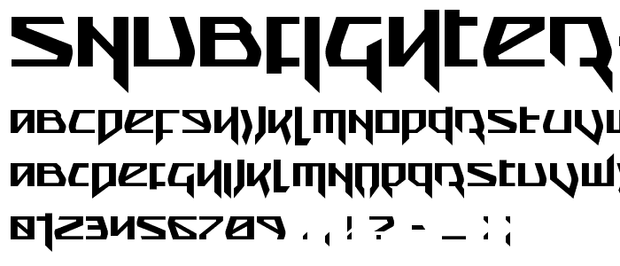 Snubfighter Condensed font