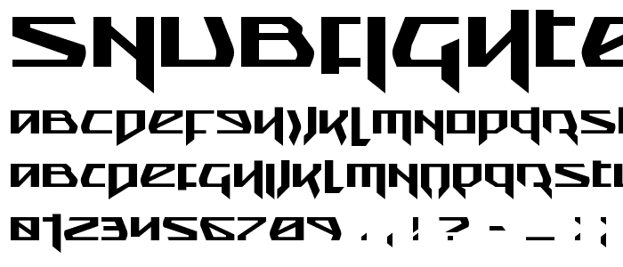 Snubfighter font