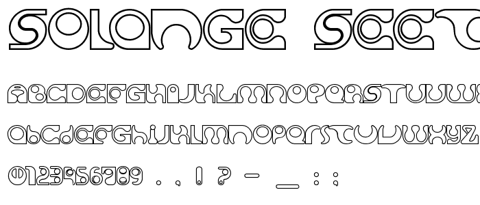 Solange seethrough font