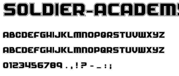 Soldier Academy Regular font