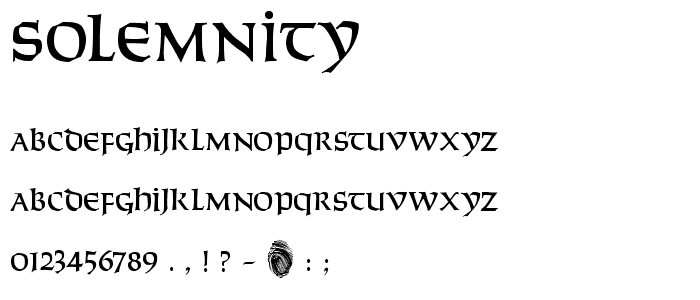 Solemnity font