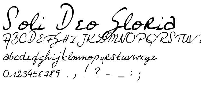 Soli Deo Gloria font