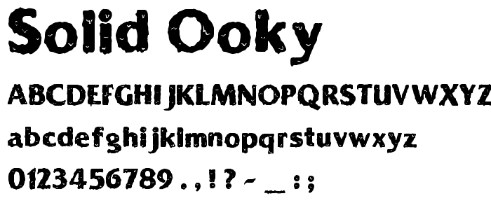 Solid Ooky font