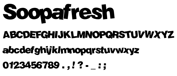 Soopafresh font