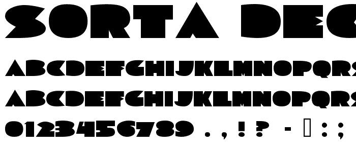 Sorta Deco JL font