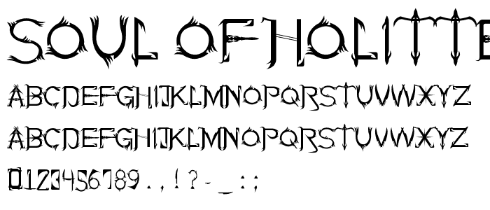 Soul Of Holitter Alternative font