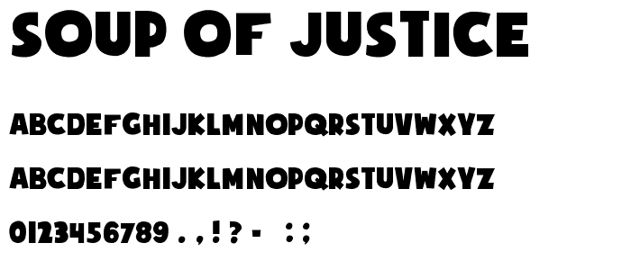 Soup of Justice font