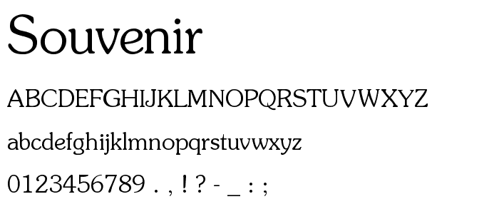 Souvenir font