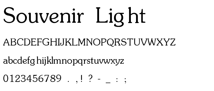 Souvenir-Light font