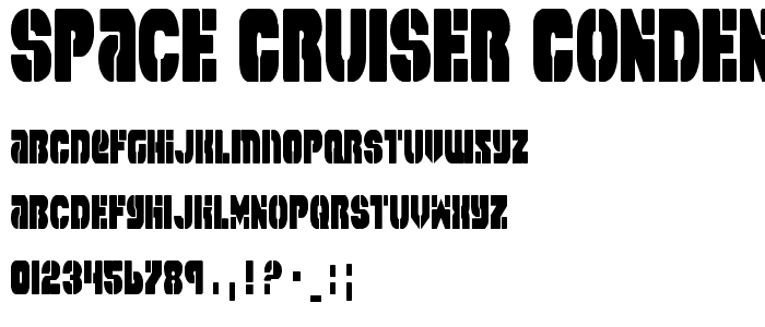 Space Cruiser Condensed font