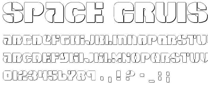 Space Cruiser Shadow font