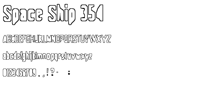 Space-ship 354 font