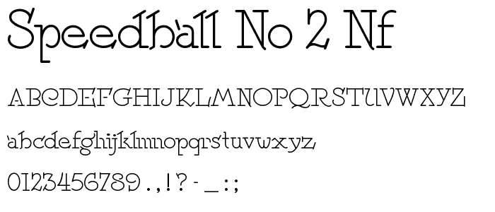 Speedball No 2 NF font