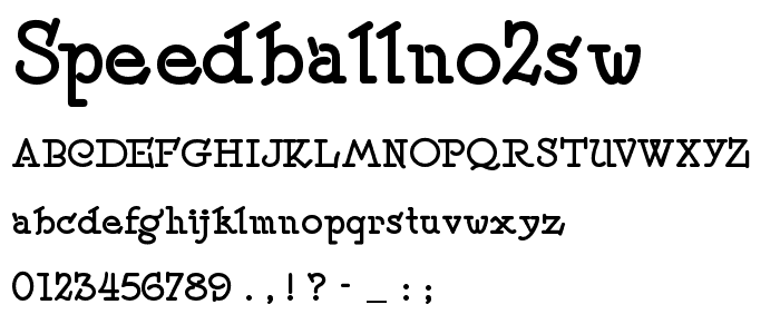 SpeedballNo2SW font