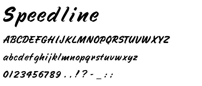 Speedline font