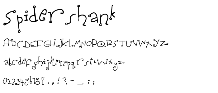 Spidershank font