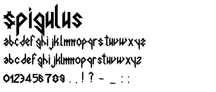 Spigulus font