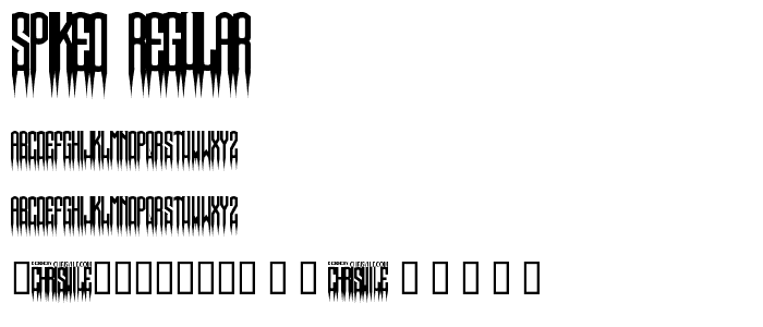 Spiked Regular font