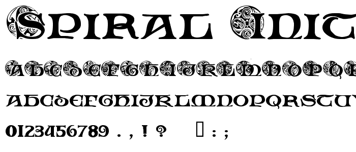 Spiral Initials font