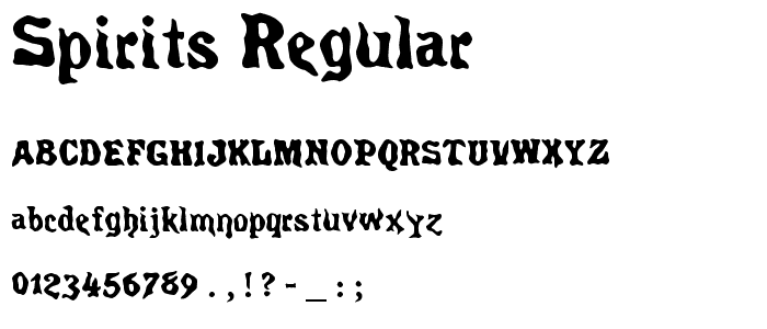 Spirits Regular font