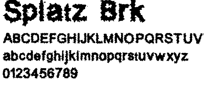 Splatz BRK font