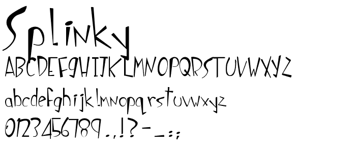 Splinky font