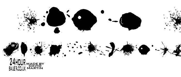 Split splat splodge font