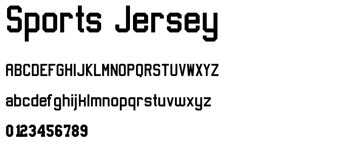 Sports Jersey font